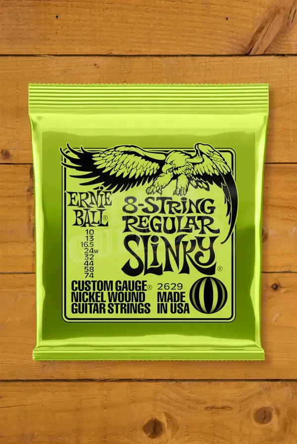 Ernie Ball Regular Slinky Nickel Wound 8-String Electric Guitar Strings - 10-74