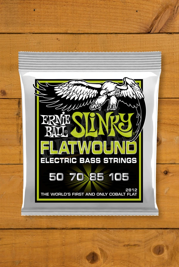 Ernie Ball Cobalt Flat Wound Regular Slinky Bass Strings - Long Scale 50-105