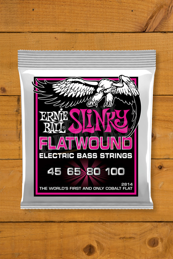 Ernie Ball Bass Strings | Cobalt Flatwound Super Slinky 45-100