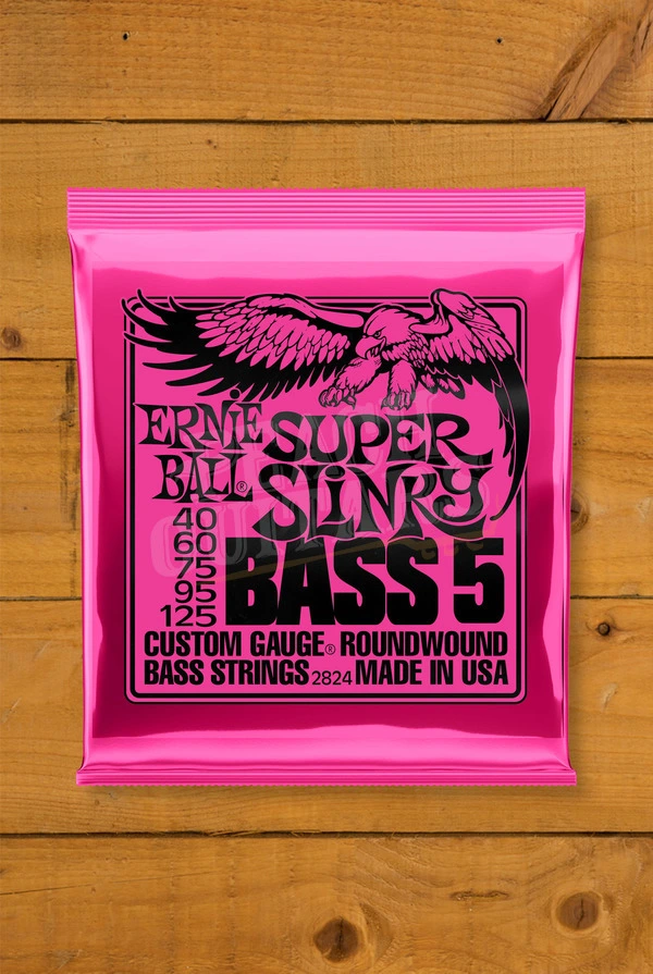 Ernie Ball Super Slinky Nickel Wound 5-String Bass Strings - Long Scale 40-125