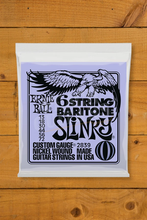 Ernie Ball Slinky Nickel Wound Baritone Electric Guitar Strings - 13-72