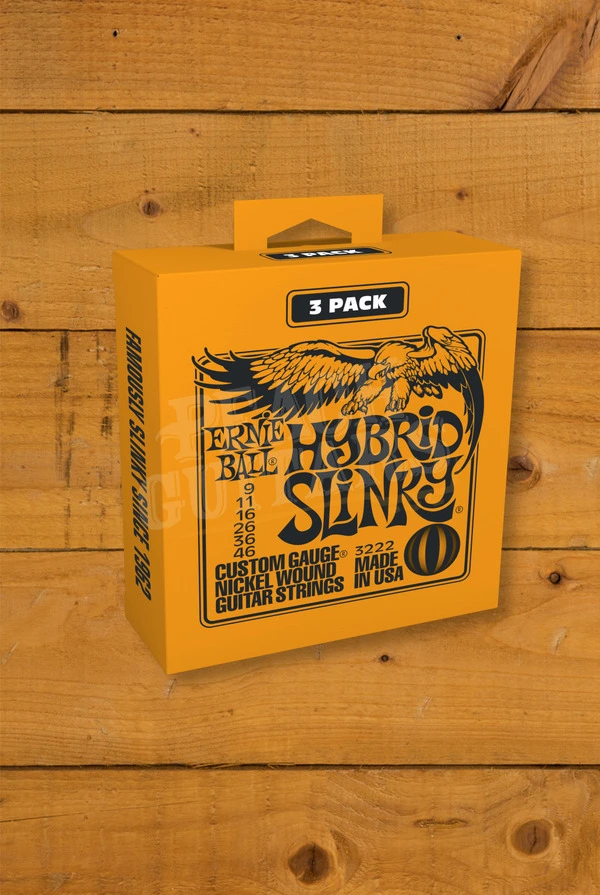 Ernie Ball Hybrid Slinky Nickel Wound Electric Guitar Strings - 9-46 - 3-Pack
