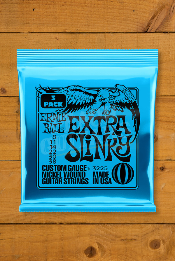 Ernie Ball Electric Strings | Extra Slinky 8-38 - 3 Pack