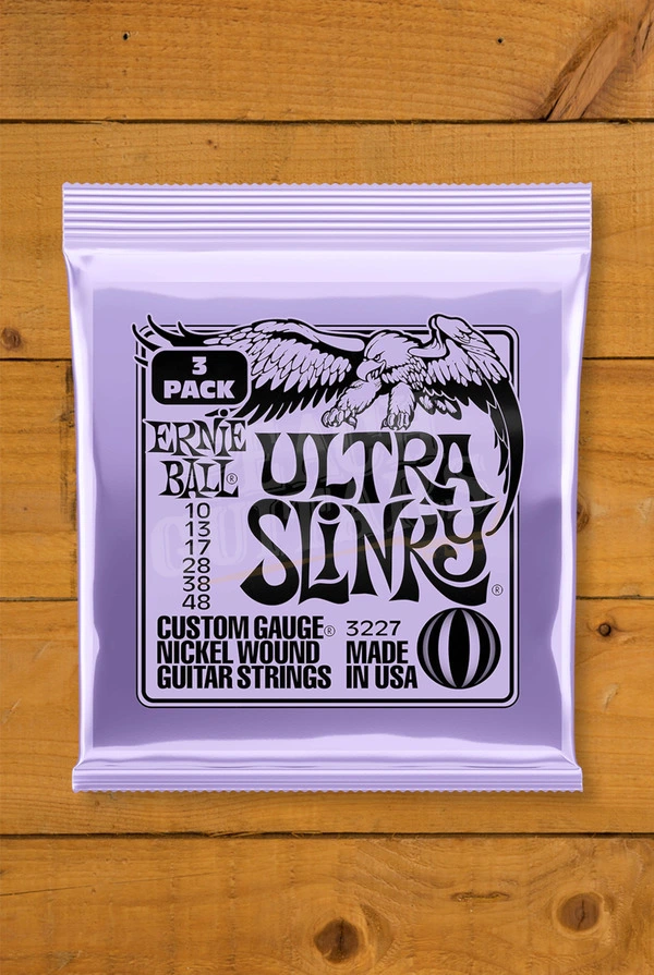 Ernie Ball Ultra Slinky Nickel Wound Electric Guitar Strings - 10-48 - 3-Pack