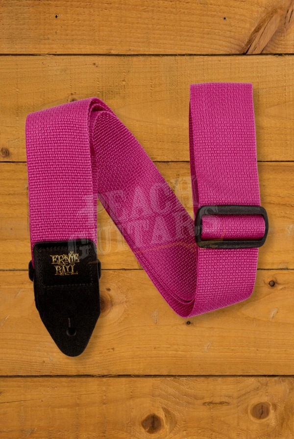 Ernie Ball Polypro Guitar Strap/Bass Strap - Raspberry