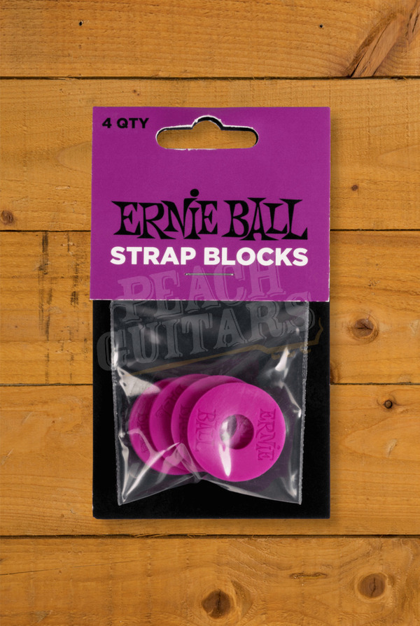 Ernie Ball Accessories | Strap Blocks - 4 Pack - Purple