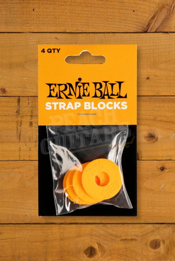 Ernie Ball Accessories | Strap Blocks - 4 Pack - Orange