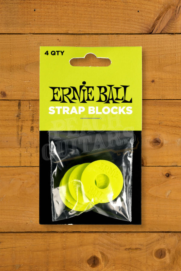 Ernie Ball Accessories | Strap Blocks - 4 Pack - Green