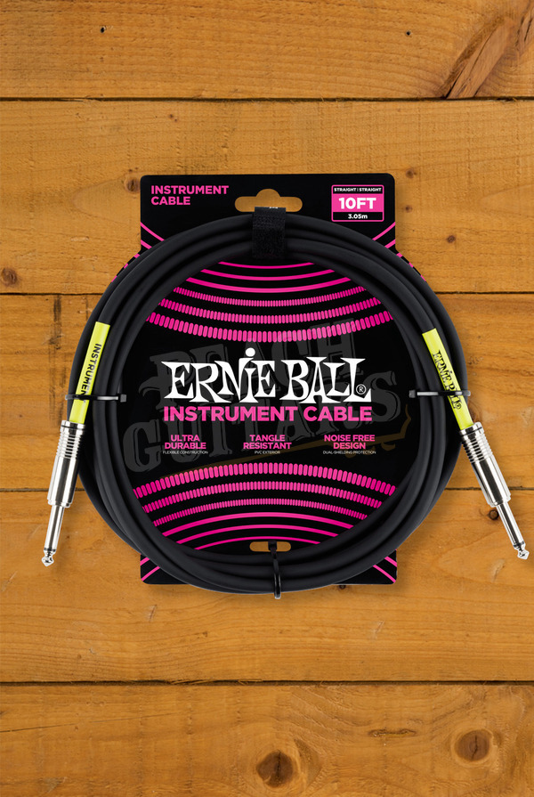 Ernie Ball Accessories | Instrument Cable - Black 10ft