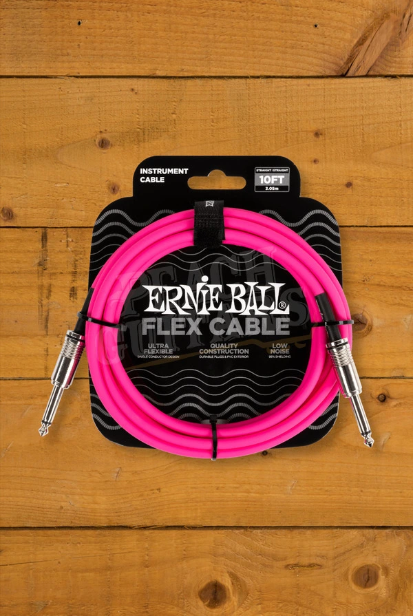 Ernie Ball 3m Flex Instrument Cable - Pink