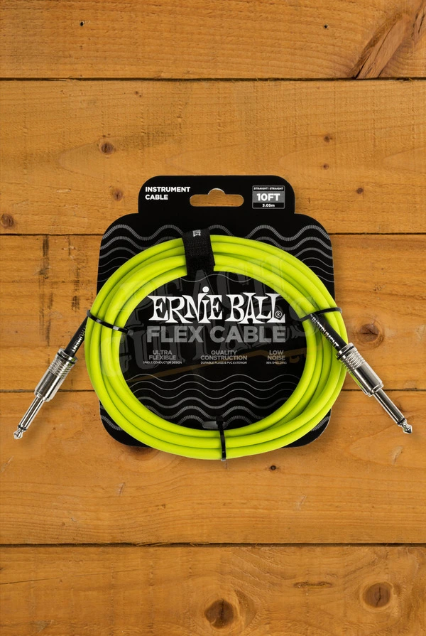 Ernie Ball 3m Flex Instrument Cable - Green