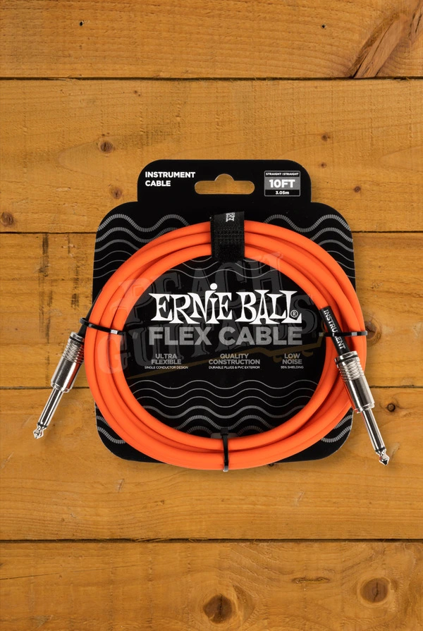 Ernie Ball 3m Flex Instrument Cable - Orange