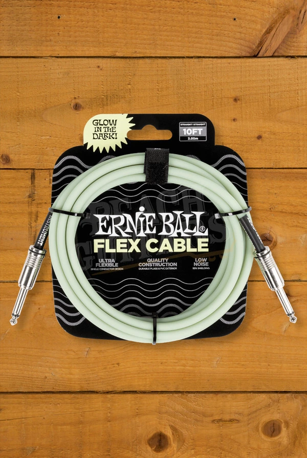 Ernie Ball 3m Flex Instrument Cable - Glow In The Dark