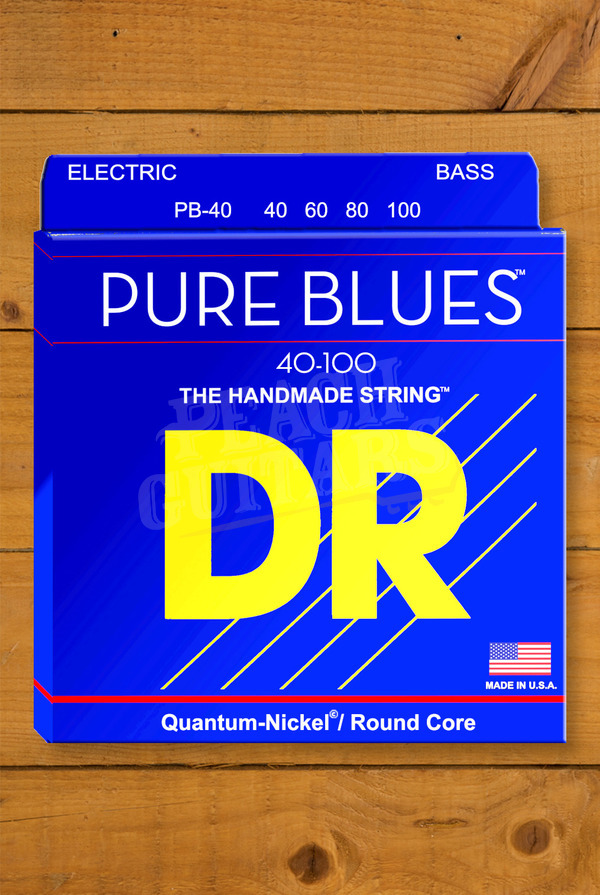 DR PURE BLUES - Quantum Nickel Bass Strings | Light 40-100