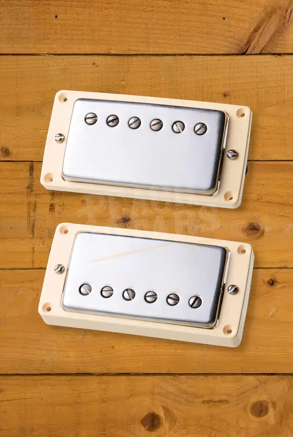 Gibson 1959 Collector's Edition Series 3 Humbucker Pickup Set - Double White - Aged Nickel Covers