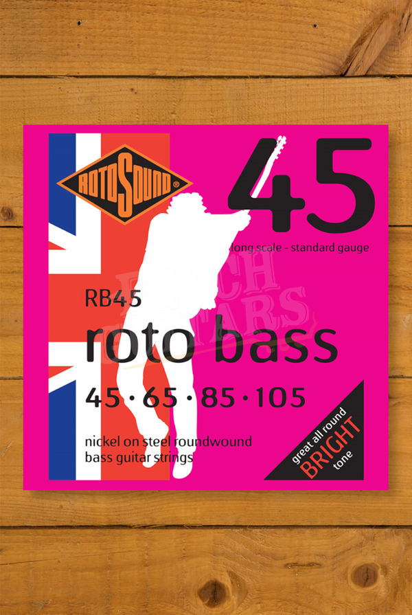 Rotosound RB45 | Roto Bass - Nickel - Long Scale - 4-String - 45-105