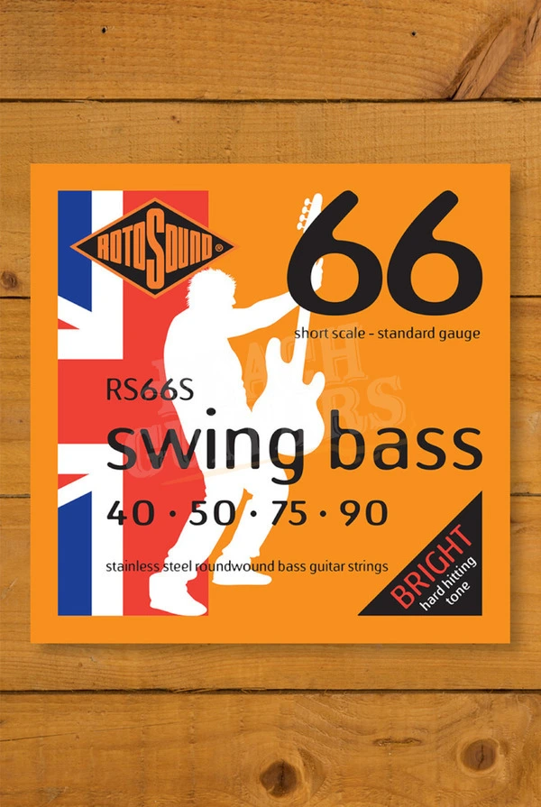 Rotosound Swing Bass 66 Stainless Steel 4-String Bass Strings - Short Scale 40-90