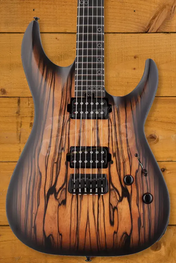 Schecter C-1 Pale Moon Ebony | Satin Natural Black Burst