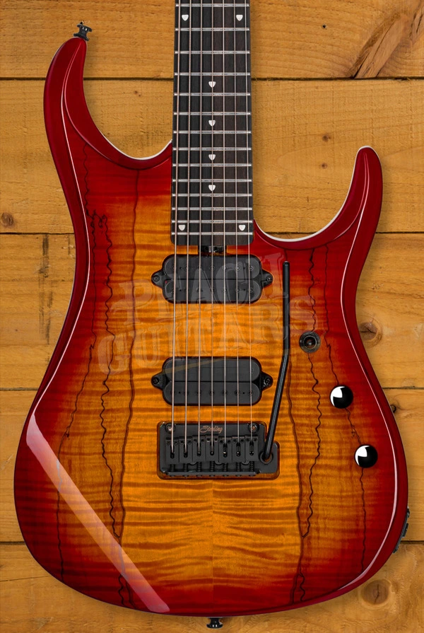 Sterling John Petrucci JP157DSM JP157 DiMarzio - Spalted Blood Orange Burst