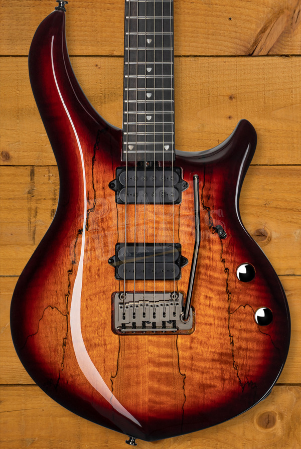Sterling John Petrucci MAJ200XSM Majesty DiMarzio - Spalted Blood Orange Burst