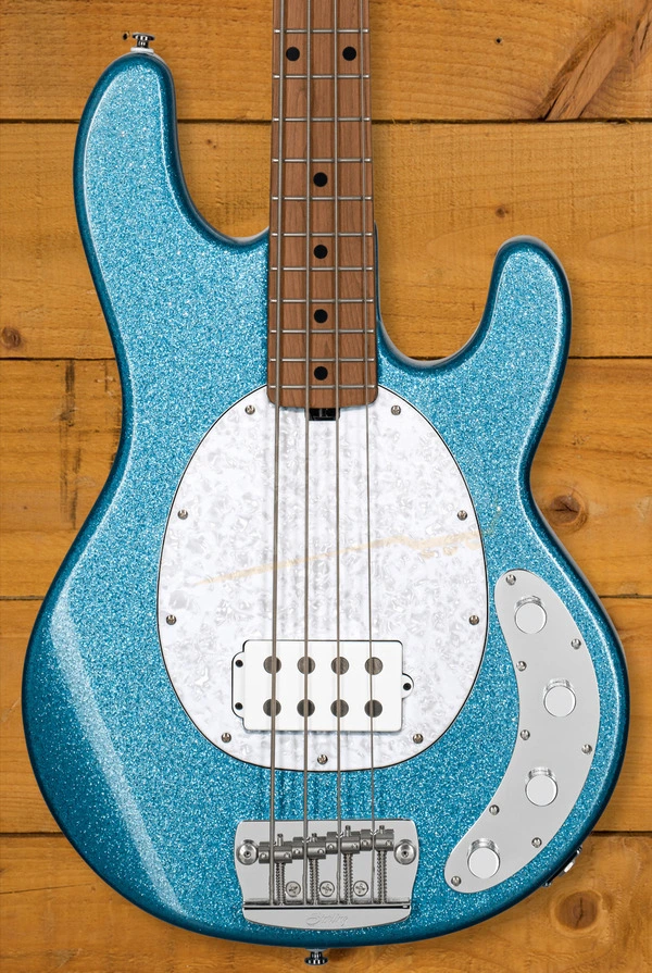 Sterling RAY34 StingRay Bass - Blue Sparkle