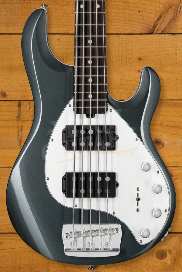 Sterling RAY35HH StingRay 5 HH Bass - Charcoal Frost