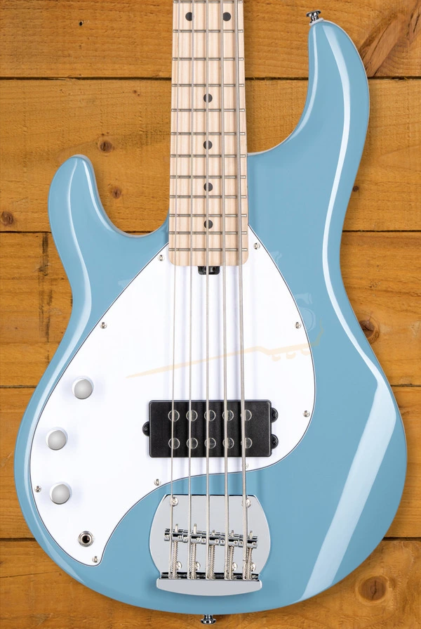 Sterling RAY5LH SUB Series StingRay 5 Bass - Chopper Blue - Left-Handed