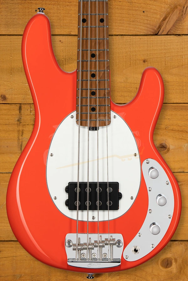 Sterling RAYSS4 StingRay Short Scale Bass - Fiesta Red
