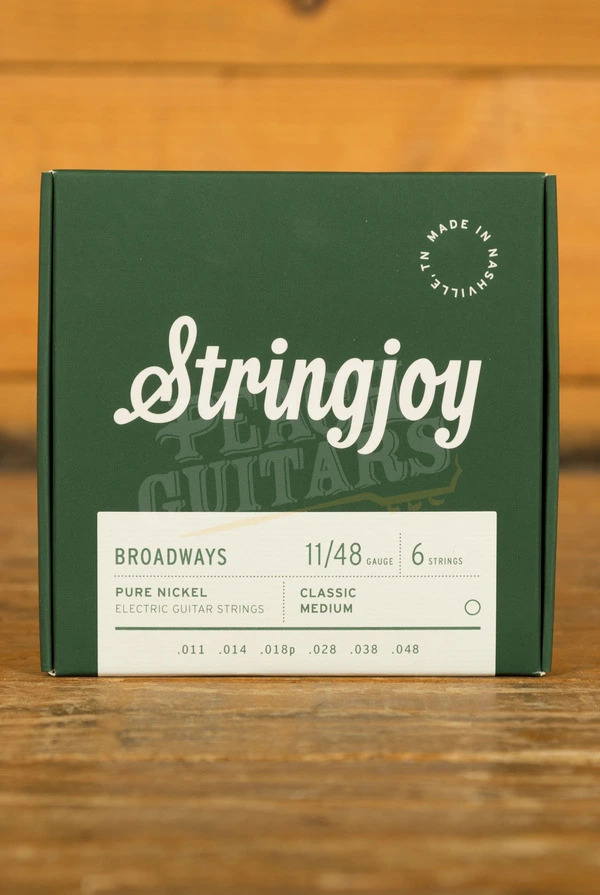 Stringjoy Broadways Pure Nickel Electric Guitar Strings - Classic Medium 11-48