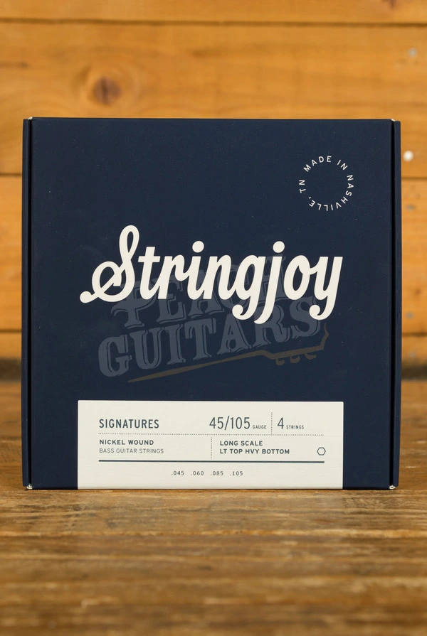 Stringjoy Bass Nickel Wound 4-String Bass Strings - Light Top/Heavy Bottom Long Scale 45-105