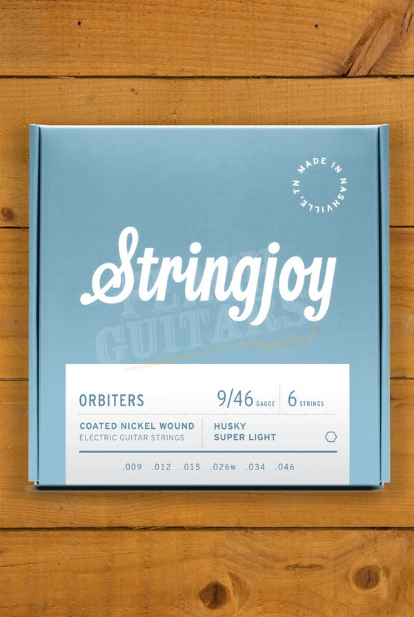 Stringjoy Orbiters Coated Nickel Electric Guitar Strings - Husky Super Light 9-46