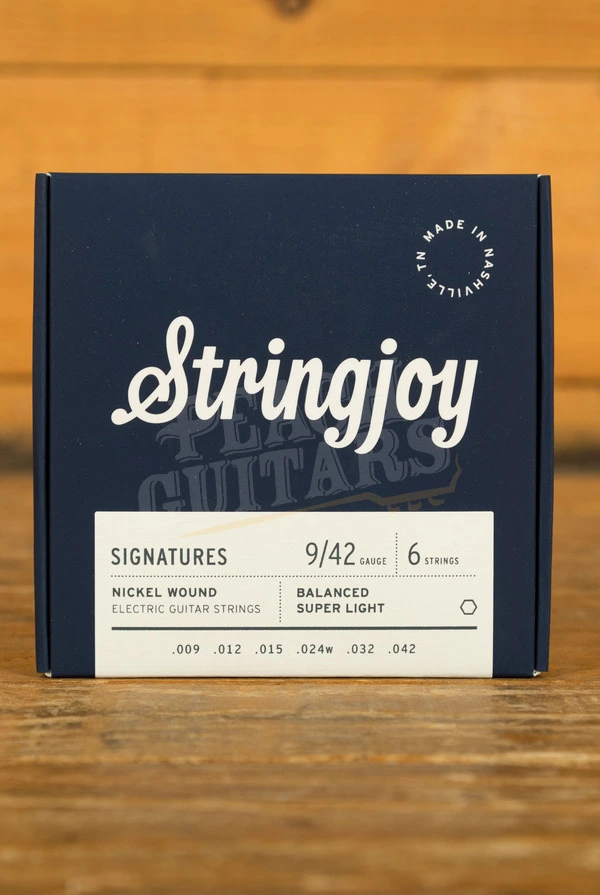 Stringjoy Signatures Nickel Wound Electric Guitar Strings - Balanced Super Light 9-42