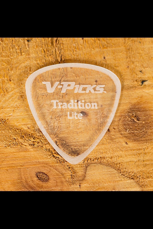 The Pick Billy Gibbons Plays V-PICKS Tradition Lite Ghost Rim