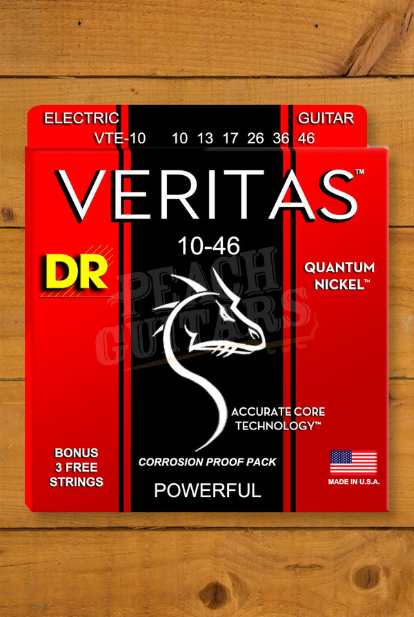 DR VERITAS - Coated Core Technology Electric Guitar Strings | Medium 10-46