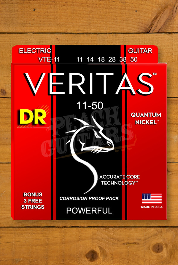 DR VERITAS - Coated Core Technology Electric Guitar Strings | Heavy 11-50