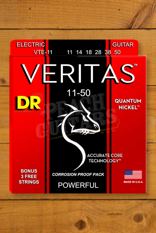 DR Veritas Coated Core Quantum Nickel Electric Guitar Strings - 11-50