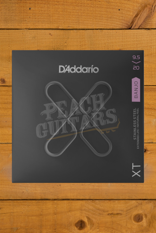 D'Addario Banjo Strings | XT Stainless Steel - Custom Light - 9.5-20 - 5-String