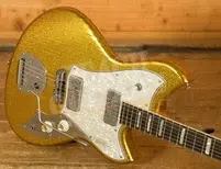 Novo Custom Series Serus J | Your Gold Dress Sparkle - Aged Pearloid Pickguard