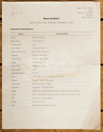 Novo Custom Series Left-Handed Serus J | Lake Placid Blue