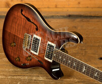 PRS SE Custom | Custom 24 Semi-Hollow Piezo - Orange Tiger Smokeburst