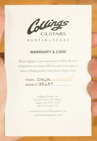 Collings OM2H - Natural - 1 3/4" Nut