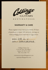 Collings I-35 LC Vintage | Aged Tobacco Sunburst
