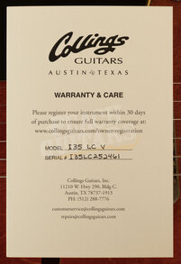 Collings I-35 LC Vintage | Aged Faded Cherry