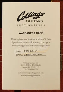 Collings I-35 LC Vintage - Aged Faded Cherry