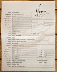 Novo Signature Series Miris J | Silvertone Burst 