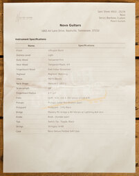 Novo Custom Series Serus J Baritone | Uffington Burst *Tom Jones/Scott McKeon Tour Guitar*