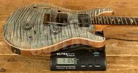 PRS Wood Library Custom 24 Semi-Hollow Faded Indigo Flame Artist Top w/Awabi Birds