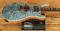 PRS Wood Library Custom 24 Semi-Hollow Faded Indigo Flame Artist Top w/Awabi Birds