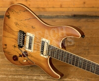 Schecter C-1 Exotic Spalted Maple - Satin Natural Vintage Burst