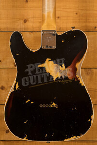 Fender Custom Shop '60 Tele Custom Heavy Relic Black over Chocolate 3TSB